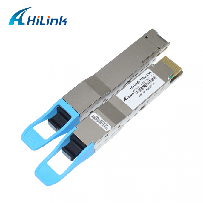 10KM 1310nm MPO16 APC 8-डिग्री DOM ऑप्टिकल ट्रांससीवर 200G QSFP DD LR8 PSM8 वेवलेंथ दूरी 0