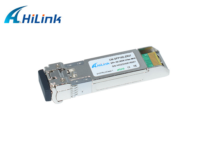 5G डेटा सेंटर के लिए 10G डुअल फाइबर SFP + मॉड्यूल वेवलेंथ 1470nm से 1610nm ZR 80km LC