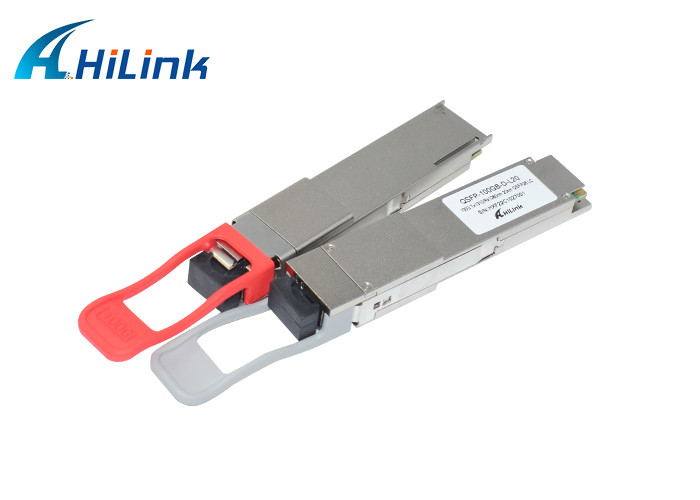 100GBASE - BX20 ऑप्टिकल ट्रांससीवर मॉड्यूल QSFP28 LAN WDM 1280nm 1310nm 20km LC सिम्पलेक्स ट्रांससीवर