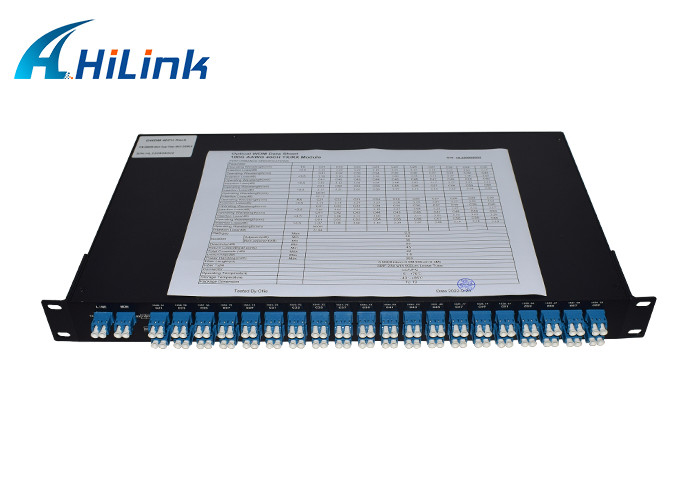 1U रैक माउंट DWDM Mux डिमक्स मॉड्यूल 40CH सिंगल / ड्यूल फाइबर LC / UPC कनेक्टर
