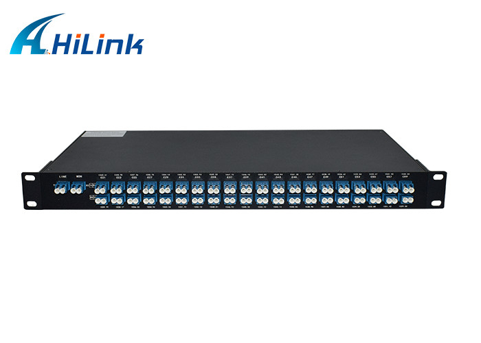 1U रैक माउंट DWDM Mux डिमक्स मॉड्यूल 40CH सिंगल / ड्यूल फाइबर LC / UPC कनेक्टर