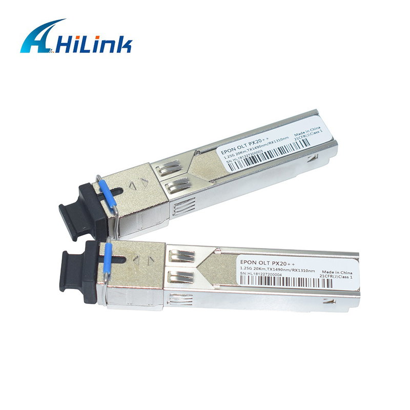 EPON OLT SFP DDM मॉड्यूल PX20++ 1.25G Tx1490nm Rx1310nm 20KM FTTX के लिए