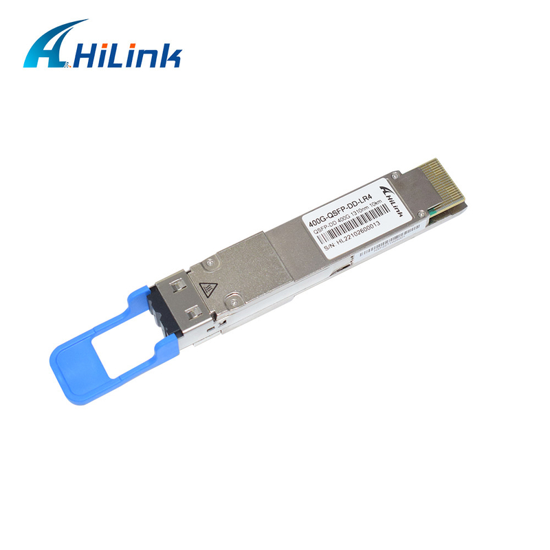 डुप्लेक्स एलसी एसएमएफ ऑप्टिकल ट्रांससीवर मॉड्यूल 400GBASE-LR4 QSFP-DD PAM4 1310nm 10km DOM