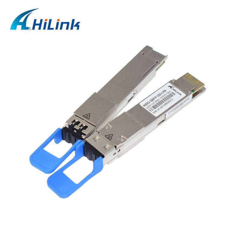डुप्लेक्स एलसी एसएमएफ ऑप्टिकल ट्रांससीवर मॉड्यूल 400GBASE-LR4 QSFP-DD PAM4 1310nm 10km DOM