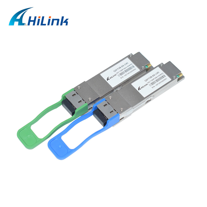 100G QSFP28 ट्रांससीवर मॉड्यूल BIDI 40KM 1304/1309nm EML+APD QSFP28-BX-D40 ट्रांससीवर