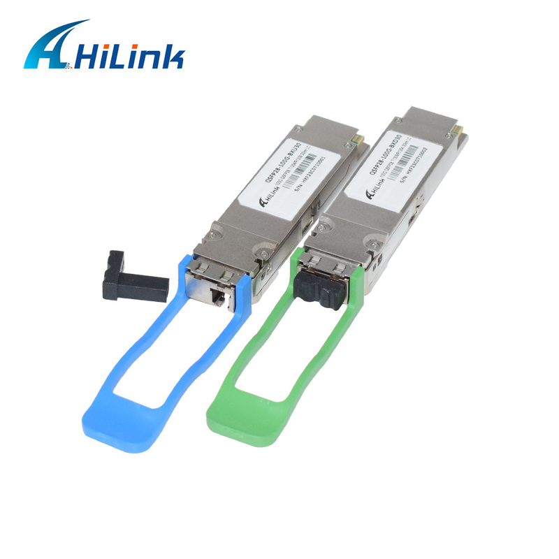 100GBASE-ER BIDI 40KM सिम्पलेक्स LC 1304/1309nm EML+APD QSFP28-BX-D40 ट्रांससीवर