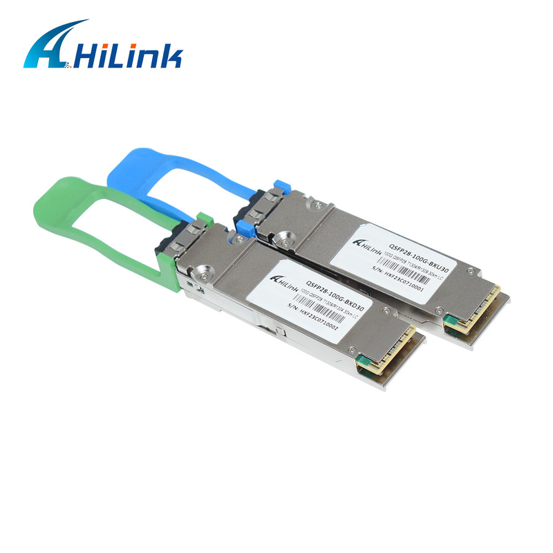 100G QSFP28 ट्रांससीवर मॉड्यूल BIDI 40KM 1304/1309nm EML+APD QSFP28-BX-D40 ट्रांससीवर