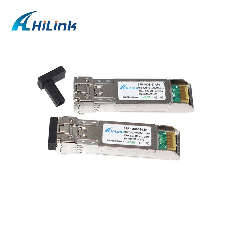 10GBASE BIDI 1490/1550nm SFP+ 10G ईथरनेट फाइबर ऑप्टिकल ट्रांससीवर एकल SFP+ BIDI 10G 80KM