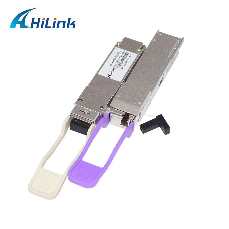 100Gb/s QSFP28 BiDi 80km ट्रांससीवर हॉट प्लग करने योग्य सिम्पलेक्स एलसी/यूपीसी डीओएम ऑप्टिकल ट्रांससीवर मॉड्यूल