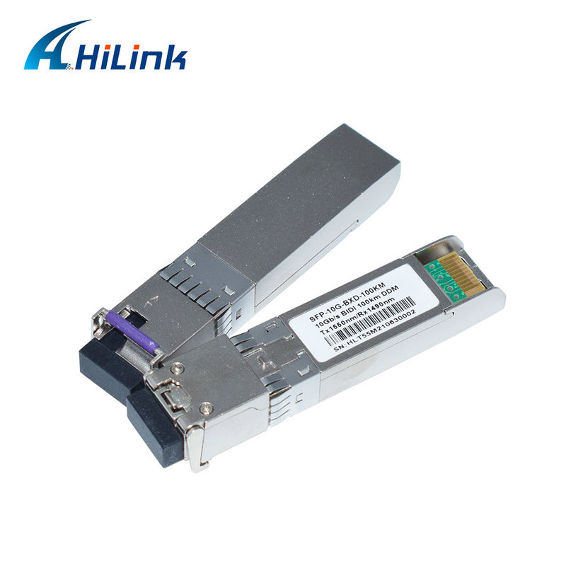 10G SFP+ BIDI 100KM Tx1490nm/Rx1550nm एलसी फाइबर ऑप्टिक ट्रांससीवर SFP-10G-BX-100KM