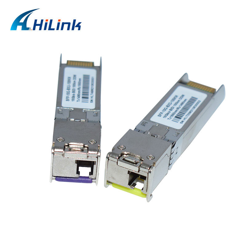 10G SFP+ BIDI 100KM Tx1490nm/Rx1550nm एलसी फाइबर ऑप्टिक ट्रांससीवर SFP-10G-BX-100KM