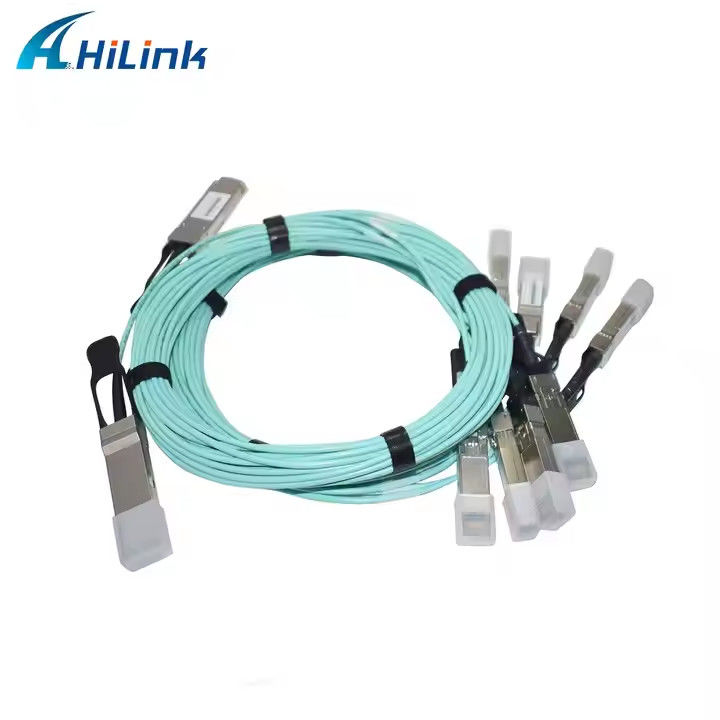 40G QSFP+ 4XSFP AOC केबल MMF 1M-5M QSFP से 4-SFP+ सक्रिय ऑप्टिकल केबल