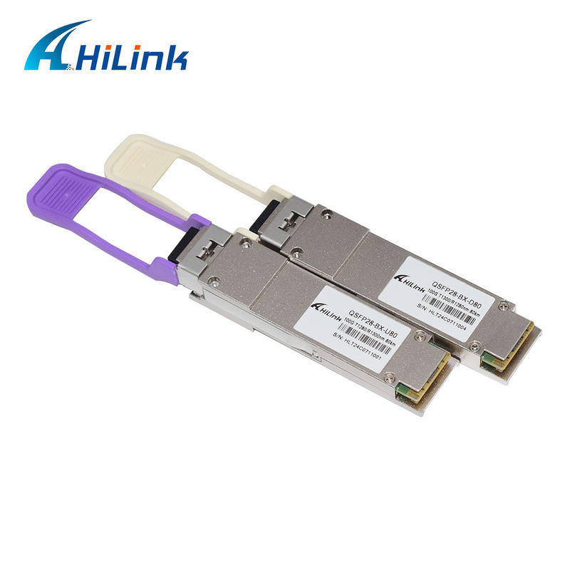 QSFP28 BIDI 100G ZR QSFP28 80km 1280/1300nm 100GBASE-BX80 QSFP28 मॉड्यूल 80km एलसी