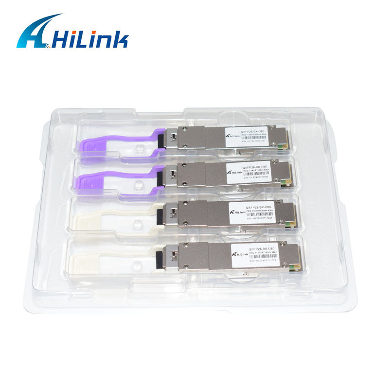 QSFP28 BIDI 100G ZR QSFP28 80km 1280/1300nm 100GBASE-BX80 QSFP28 मॉड्यूल 80km एलसी