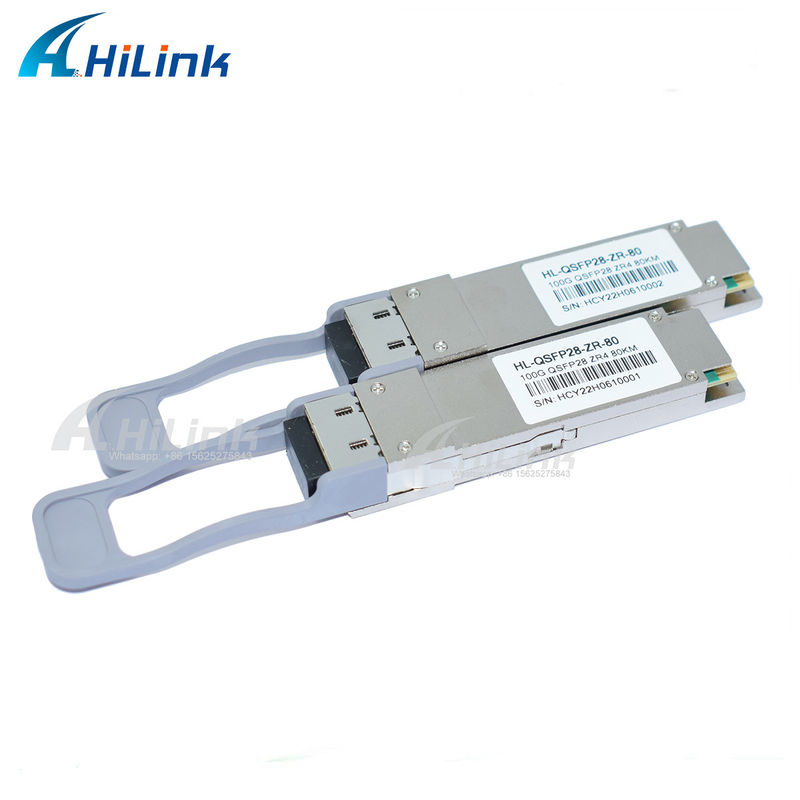 QSFP28 ZR4 80KM LWDM4 1295-1304NM एलसी कनेक्टर SOA+Pin फाइबर ऑप्टिक ट्रांससीवर अच्छी कीमत संचार और नेटवर्किंग उत्पाद