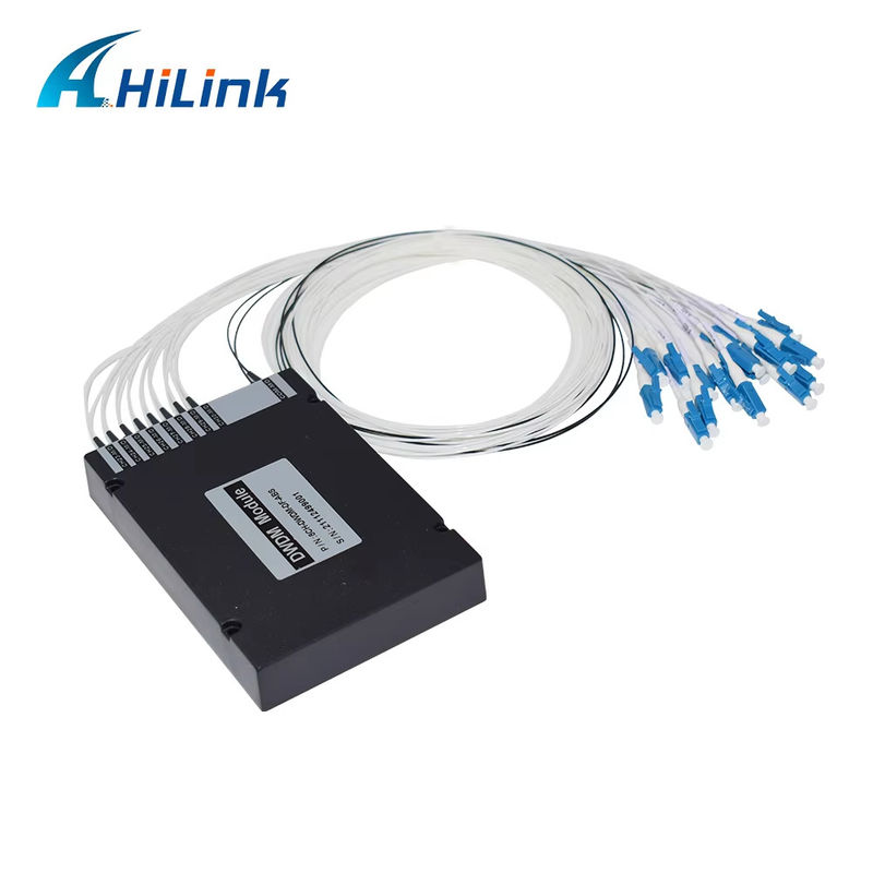 WDM उपकरण 8CH 100GHZ DWDM MUX डिमक्स ड्यूल फाइबर डुप्लेक्स LC UPC C बैंड ABS बॉक्स