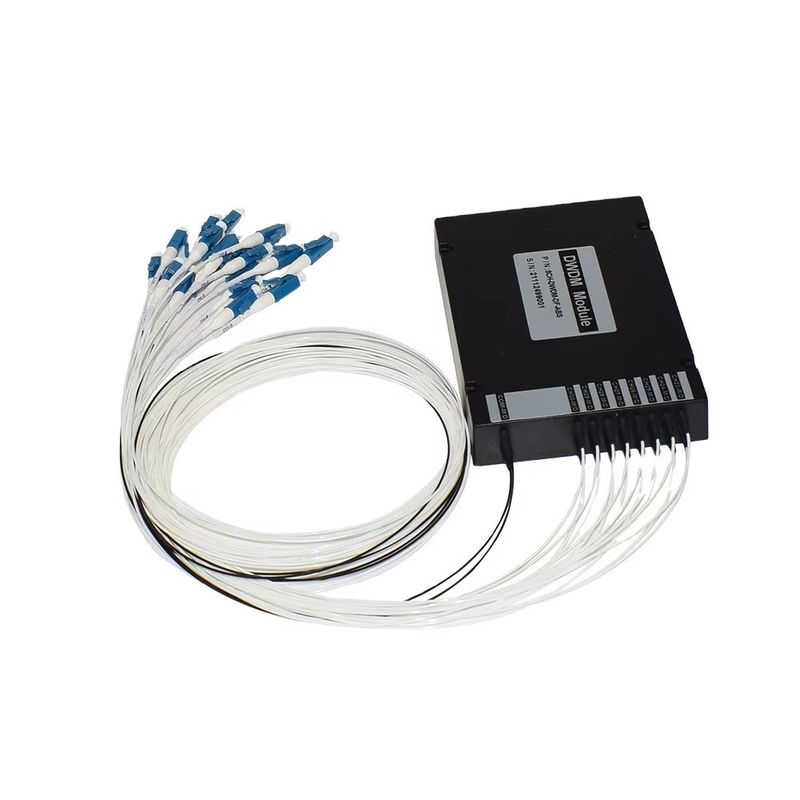 WDM उपकरण 8CH 100GHZ DWDM MUX डिमक्स ड्यूल फाइबर डुप्लेक्स LC UPC C बैंड ABS बॉक्स