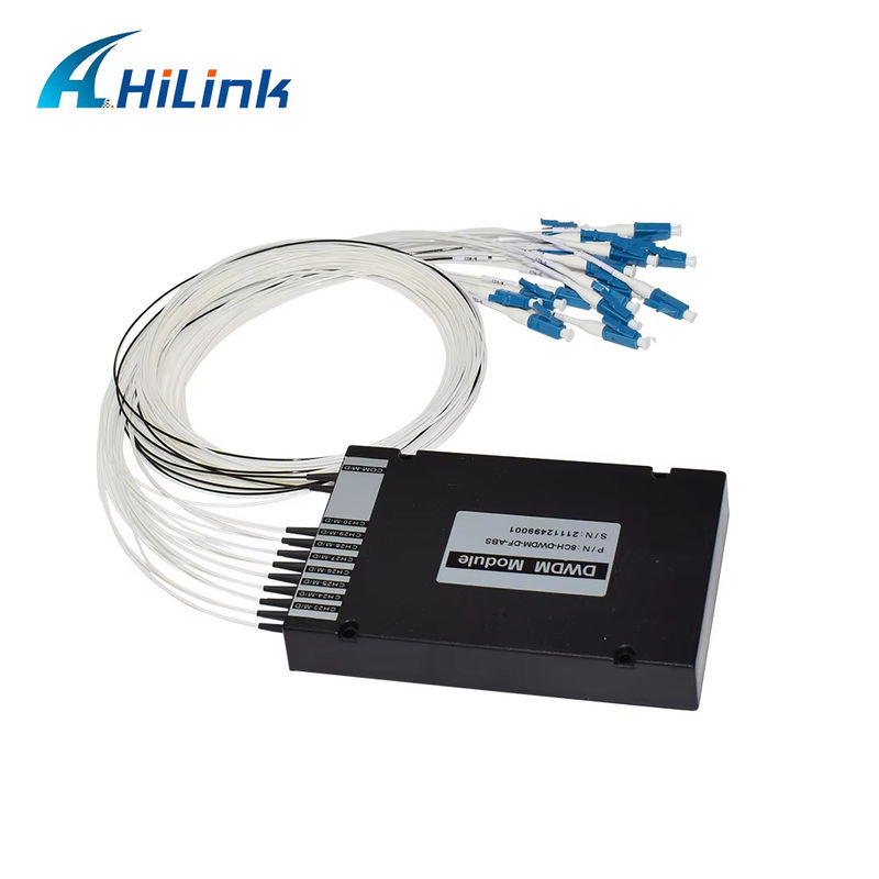WDM उपकरण 8CH 100GHZ DWDM MUX डिमक्स ड्यूल फाइबर डुप्लेक्स LC UPC C बैंड ABS बॉक्स