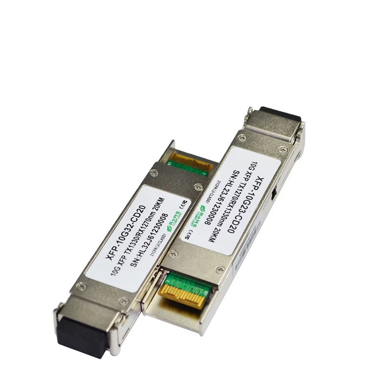 उच्च गुणवत्ता वाले 10Gbps XFP द्विदिशात्मक ट्रांससीवर मॉड्यूल फाइबर ऑप्टिक उपकरण के लिए 1270/1330nm एलसी कनेक्टर के साथ 20km रेंज