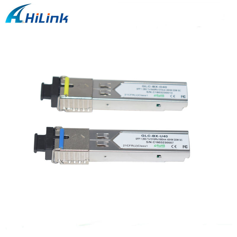 हिलिंक 1.25G SFP BIDI 40KM 1310/1490 ((1550nm) एलसी/एससी कनेक्टर फाइबर ऑप्टिक मॉड्यूल