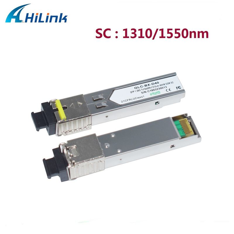 हिलिंक 1.25G SFP BIDI 40KM 1310/1490 ((1550nm) एलसी/एससी कनेक्टर फाइबर ऑप्टिक मॉड्यूल