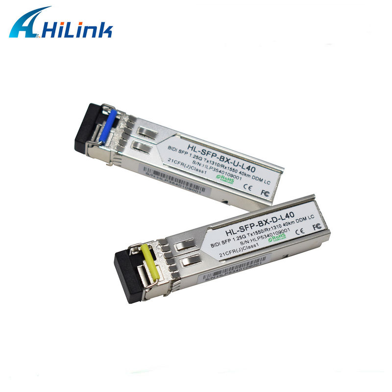 हिलिंक 1.25G SFP BIDI 40KM 1310/1490 ((1550nm) एलसी/एससी कनेक्टर फाइबर ऑप्टिक मॉड्यूल