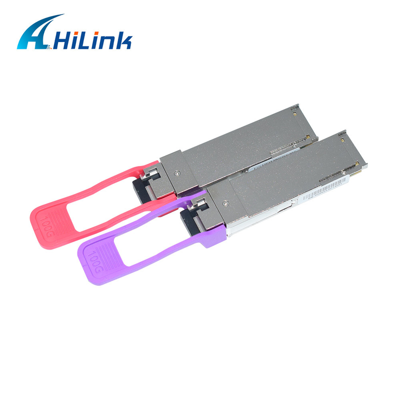 100Gb/s QSFP28 LR BIDI सिंगल लैम्ब्डा ऑप्टिकल ट्रांससीवर 1271nm 1331nm SMF सिंगल एलसी कनेक्टर 10km DOM