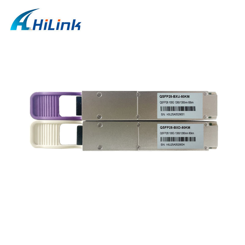 लंबी दूरी के डेटा ट्रांसमिशन के लिए 100Gb/s 80Km QSFP28 ZR4 BIDI ट्रांससीवर मॉड्यूल