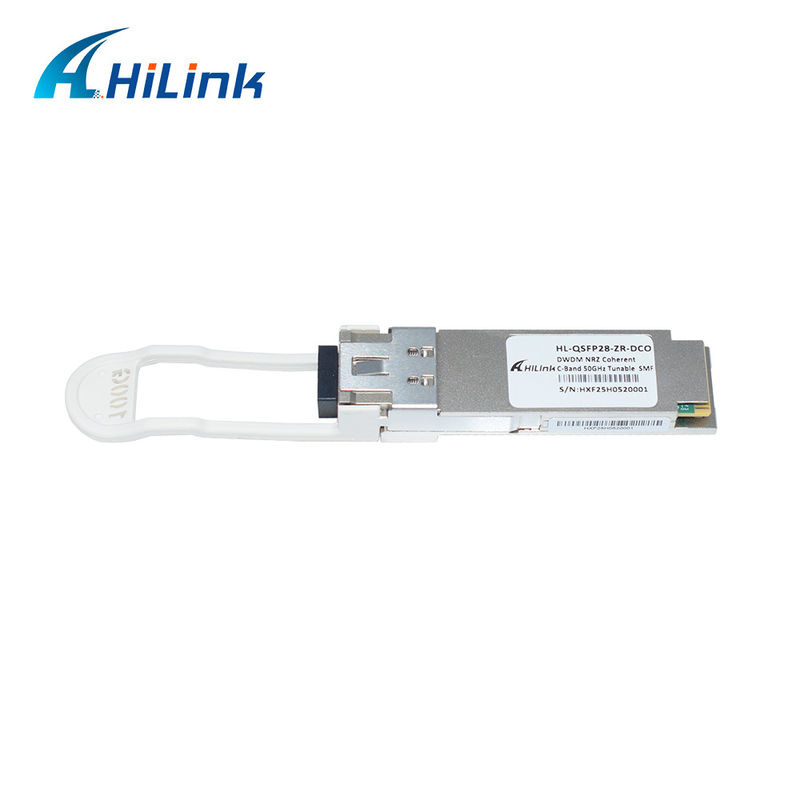 HL-QSFP28-DCO ZR QSFP28 डिजिटल समन्वित ऑप्टिक्स ट्रांससीवर 100G डेटा दर और LC कनेक्टर के साथ