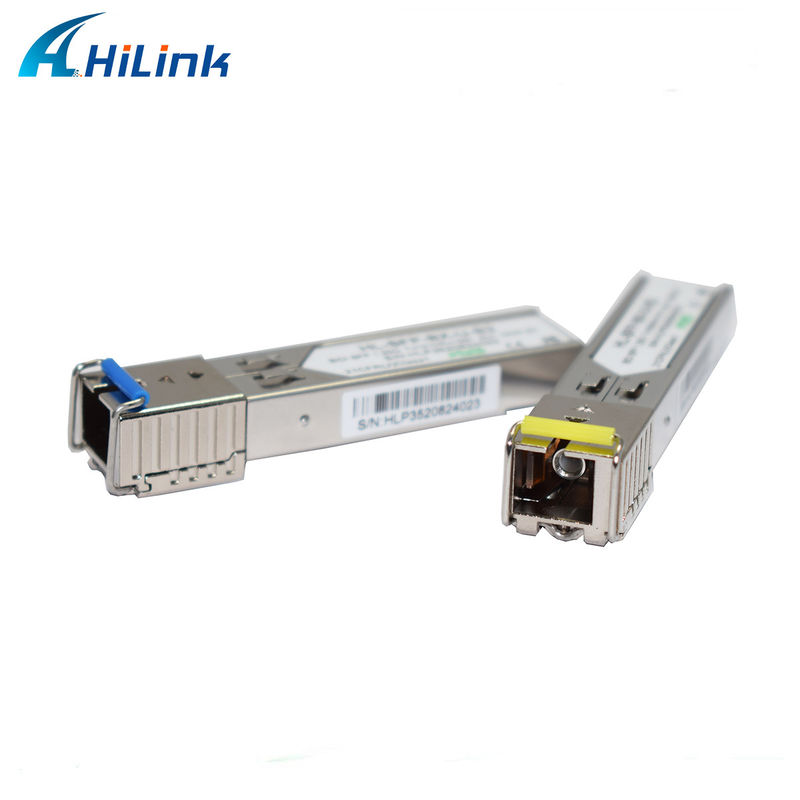 1.25G BIDI 1310/1550nm 0 से 70C तापमान में लंबी दूरी के डेटा ट्रांसमिशन के लिए 3 किमी एसएफपी ट्रांससीवर