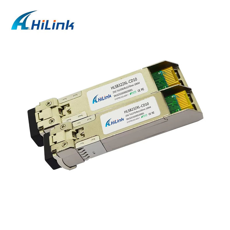 25G SFP28 BIDI Optic Module Fiber Connector LC 0 to 70C 3km/10km/40km/60km