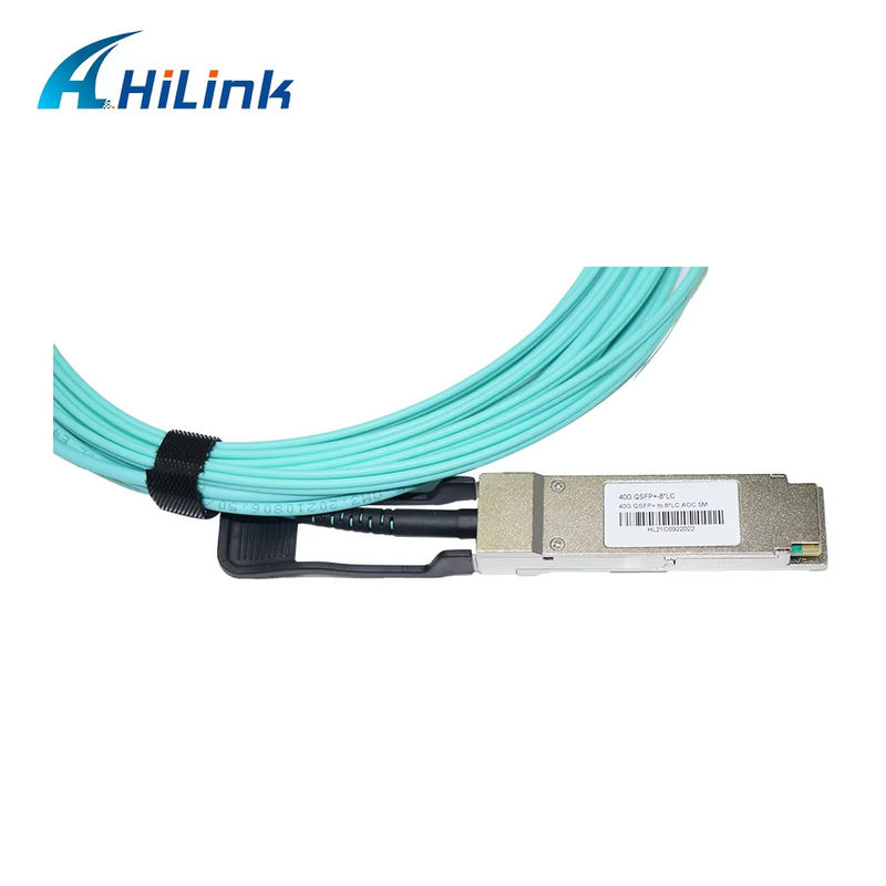 40G QSFP+ से 8xLC AOC 3M ब्रेकआउट एक्टिव ऑप्टिकल केबल बहुत कम दूरी के लिए