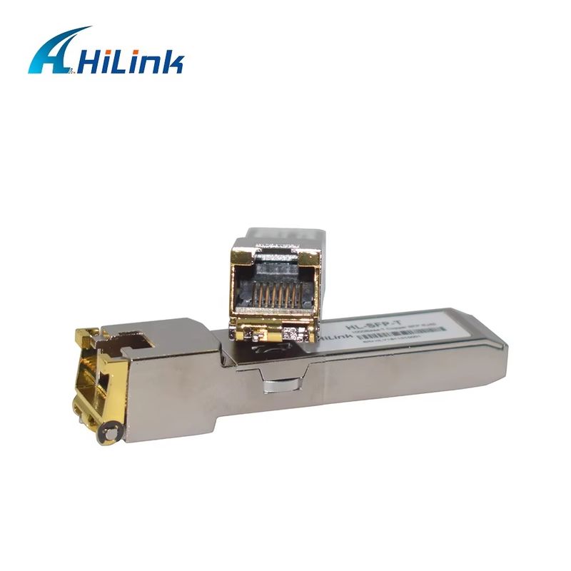 HL-SFP-T 1000BASE-T और 10/100/1000BASE-T कॉपर SFP ट्रांससीवर 0 से 70C तापमान तक डेटा दर के साथ