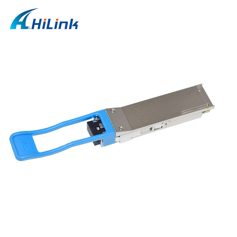 100Gb/s QSFP28 LR4 ऑप्टिकल ट्रांससीवर मॉड्यूल 20KM हॉट प्लग करने योग्य डुप्लेक्स एलसी कनेक्टर सिंगल मोड RoHS अनुरूप