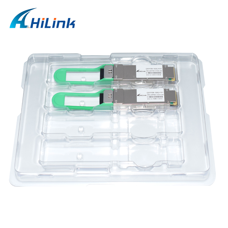 HL-QSFP28-100G-80 100Gb/s QSFP28 BiDi 80km ट्रांससीवर हॉट प्लग करने योग्य सिंप्लेक्स एलसी कनेक्टर EML+PIN के साथ SOA सिंगल मोड DDM