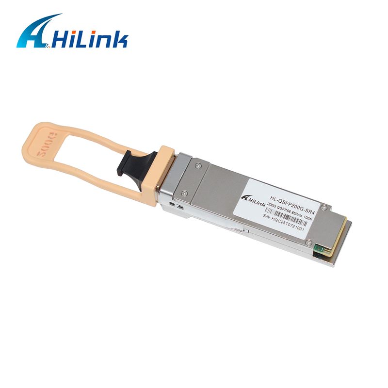 QSFP200G QSFP56 200G SR4 हॉट प्लग करने योग्य ऑप्टिकल ट्रांससीवर 70m@OM3 100m@OM4 FEC एकल MPO12 मल्टीमोड फाइबर RoHS शिकायत 200GBASE-SR4 ईथरनेट लिंक के लिए उच्च गति डेटा केंद्र