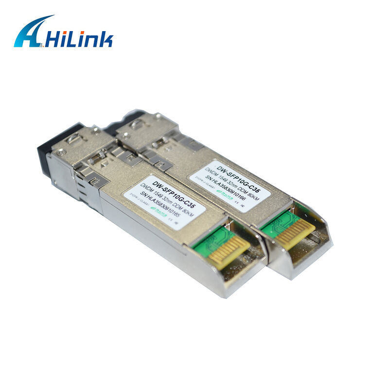 10G SFP+ DWDM ट्रांससीवर 80km 100km CH17~61 120km CH20~55 100GHz औद्योगिक वाणिज्यिक तापमान