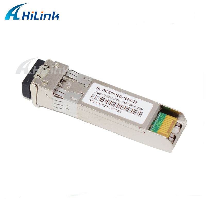 10G SFP+ DWDM ट्रांससीवर 80km 100km CH17~61 120km CH20~55 100GHz औद्योगिक वाणिज्यिक तापमान