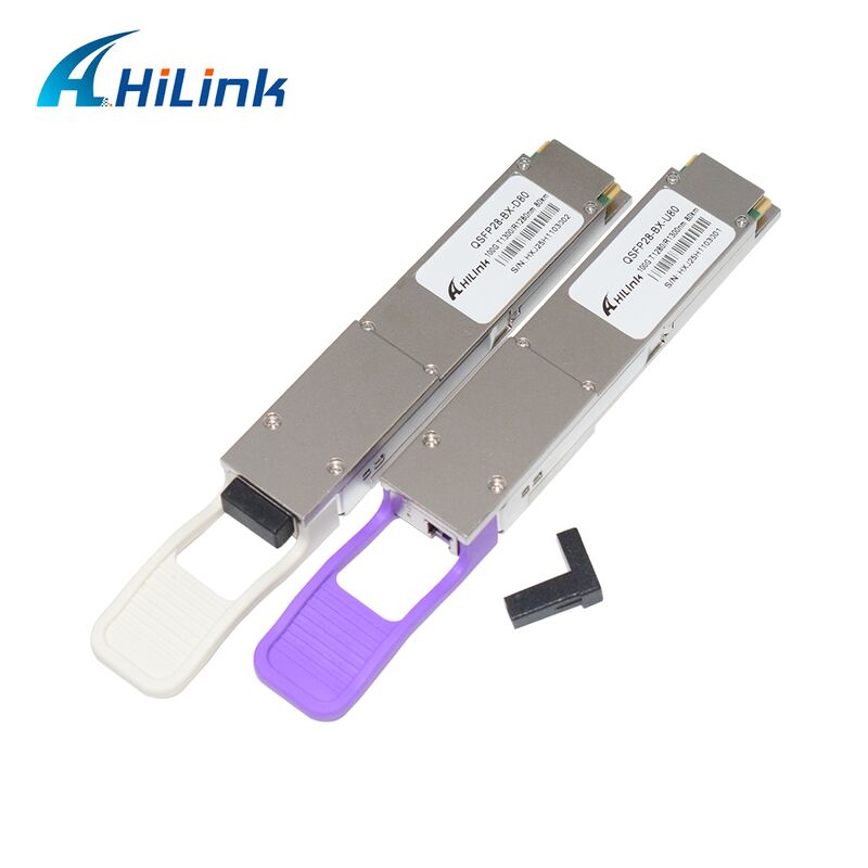 Hilink QSFP28-BX-U80/D80 100Gb/s BIDI ऑप्टिकल ट्रांससीवर मॉड्यूल 100G ईथरनेट के लिए 80km पहुंच के साथ
