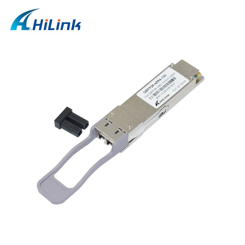 100 किमी की दूरी 100 जी डेटा दर और ZR4+ अनुपालन के साथ Hilink 100G QSFP28 ऑप्टिकल ट्रांससीवर मॉड्यूल