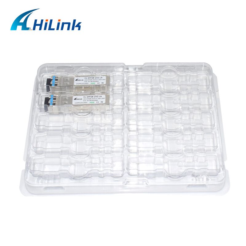 HL-SFP28-LR-10KM 25G SFP28 ट्रांससीवर 10 किमी ट्रांसमिशन दूरी के साथ, 25.78Gbps डेटा दर, और कम बिजली की खपत <1.2W