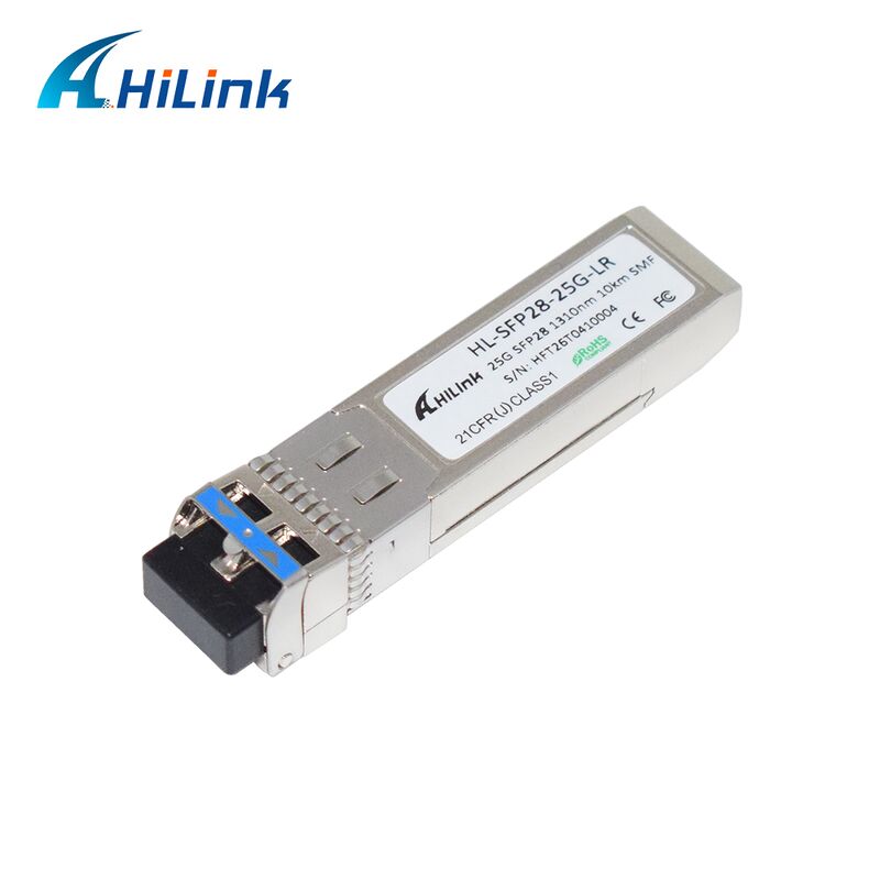 HL-SFP28-LR-10KM 25G SFP28 ट्रांससीवर 10 किमी ट्रांसमिशन दूरी के साथ, 25.78Gbps डेटा दर, और कम बिजली की खपत <1.2W