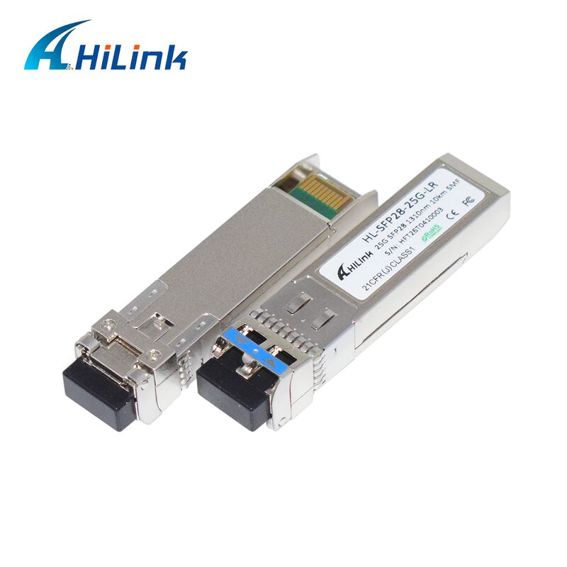 HL-SFP28-LR-10KM 25G SFP28 ट्रांससीवर 10 किमी ट्रांसमिशन दूरी के साथ, 25.78Gbps डेटा दर, और कम बिजली की खपत <1.2W