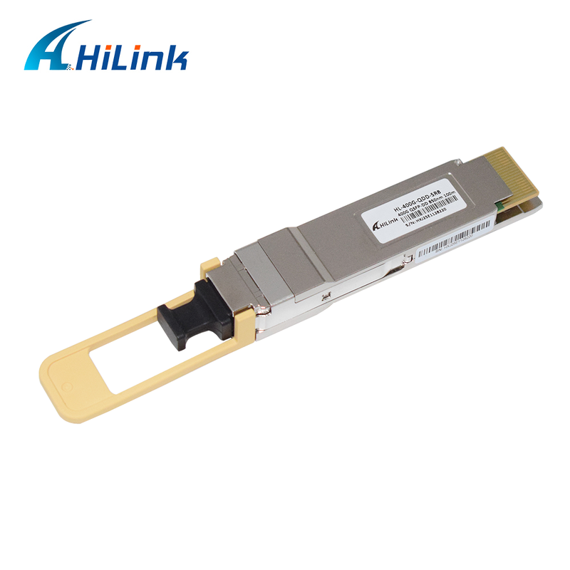 Hilink QDD-400G-SR8 QSFP-DD ट्रांससीवर 400G डाटा रेट 850nm तरंग दैर्ध्य MPO-16 कनेक्टर डायग्नोस्टिक मॉनिटरिंग के साथ