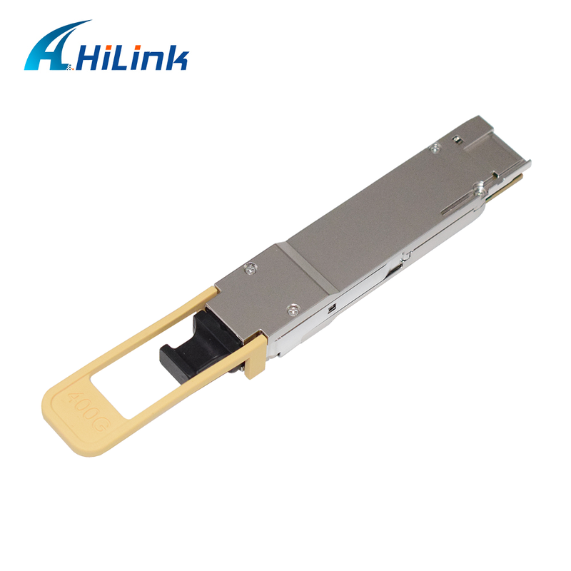 Hilink QDD-400G-SR8 QSFP-DD ट्रांससीवर 400G डाटा रेट 850nm तरंग दैर्ध्य MPO-16 कनेक्टर डायग्नोस्टिक मॉनिटरिंग के साथ