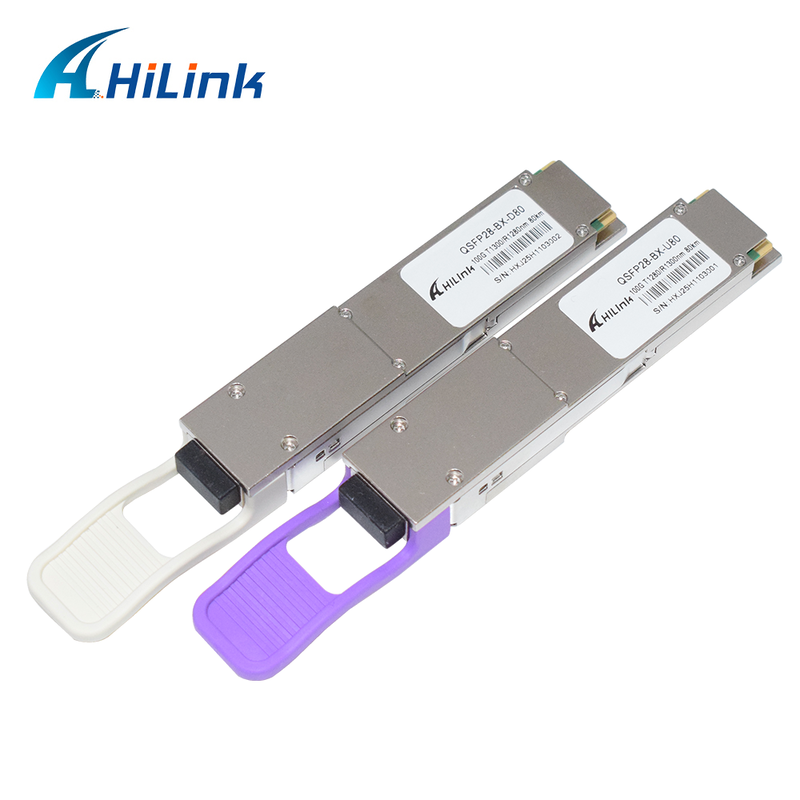 Hilink QSFP28-BX 100Gb/s 80Km BIDI Optical Transceiver Module for High-Speed Data Transmission
