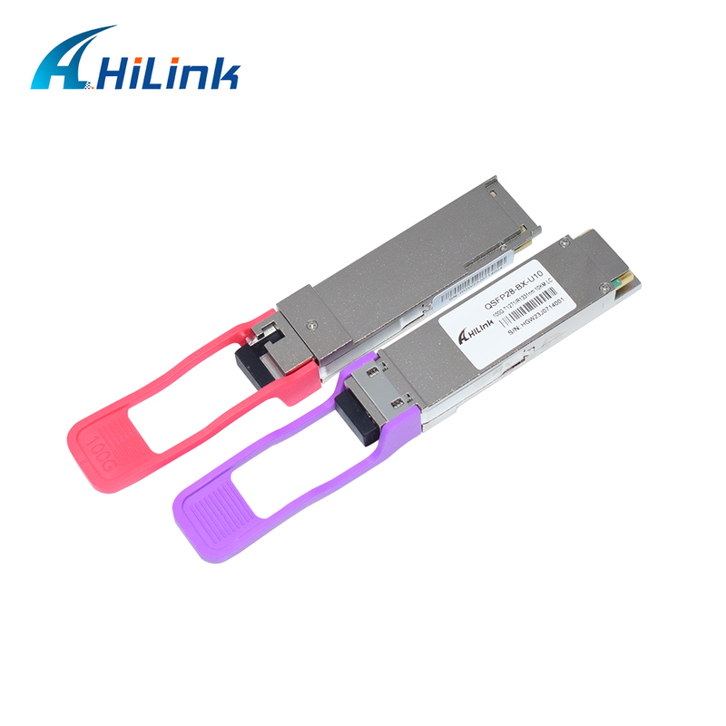 QSFP28 100G BIDI 10KM ऑप्टिकल ट्रांसीवर SMF सिम्प्लेक्स LC कनेक्टर DDM 1271/1331