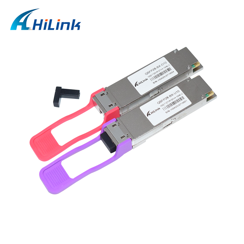 QSFP28 100G BIDI 10KM ऑप्टिकल ट्रांसीवर SMF सिम्प्लेक्स LC कनेक्टर DDM 1271/1331