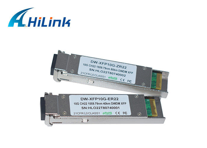 संगत सिस्को 10G एक्सएफपी ट्रांससीवर, एक्सएफपी 10जी जेडआर 1550nm 80 किमी एलसी कनेक्टर के साथ ट्यून करने योग्य