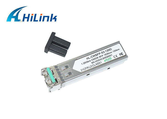 CWDM MUX SFP ट्रांसीवर मॉड्यूल 1000base 1.25G 120KM 1530nm DOM LC कनेक्टर